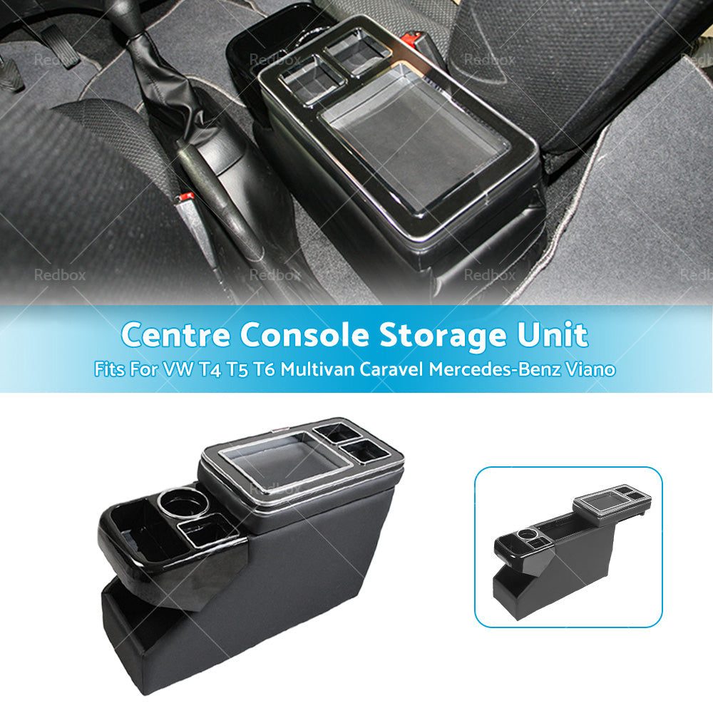 Centre Console Storage Unit w or Cup Holder Fit For VW T4 T5 T6 Multivan Caravel-2