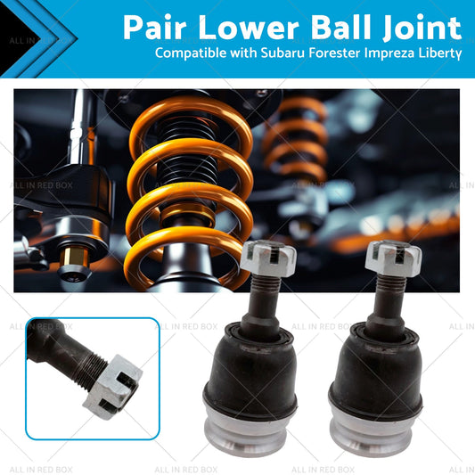 2x Lower Ball Joint Suitable for Subaru Forester Impreza Liberty Outback 89-10-0