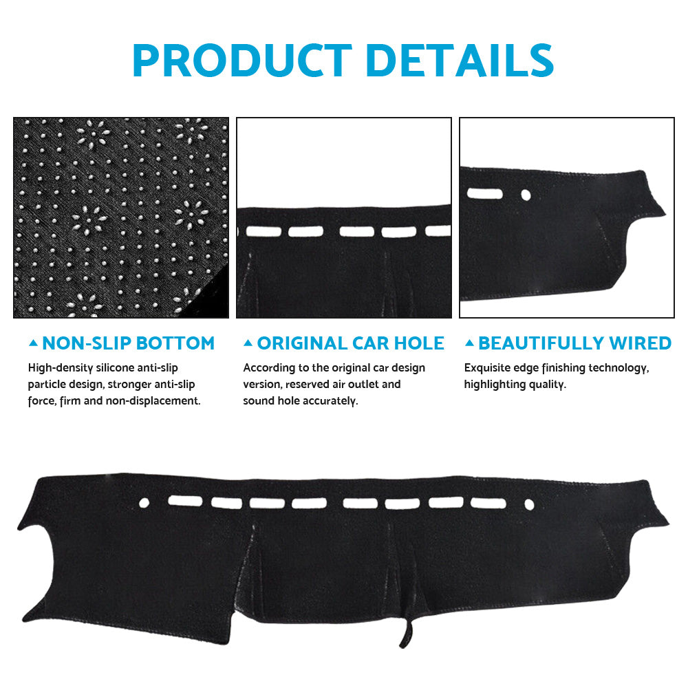 Non-Slip Dash Mat Suitable For Suzuki Jimny 2019-2022 Dashboard Cover Black-3