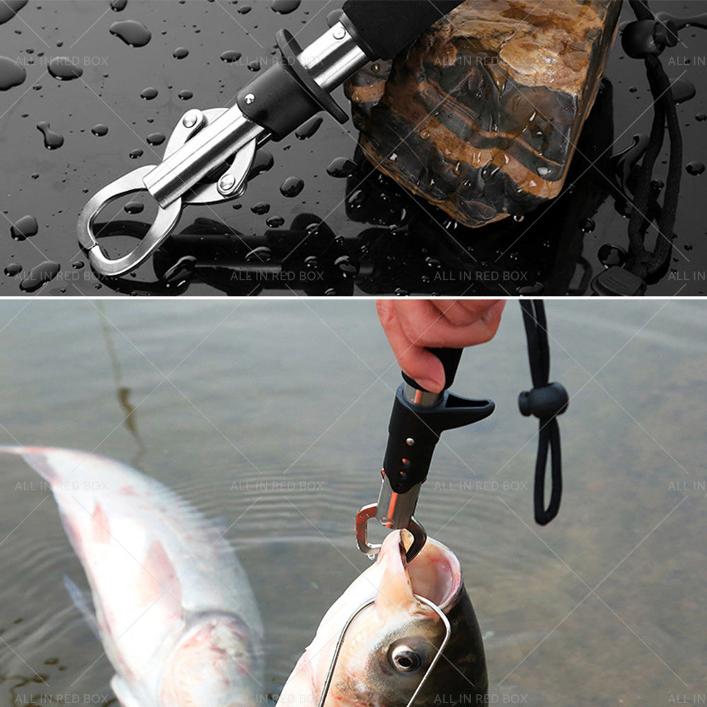 Stainless Steel Fish Lip Grabber Gripper Fishing Tool Grip Tackle Scale 30KG-4