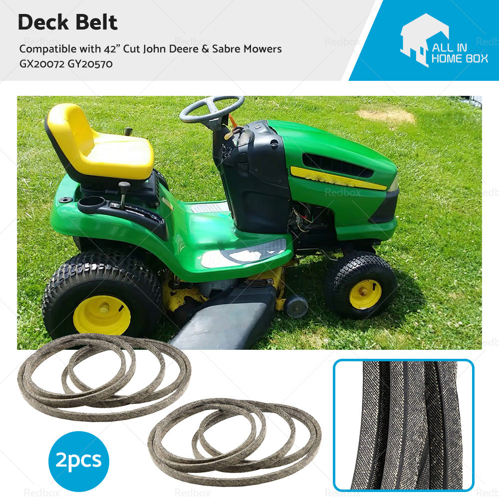 2pcs Deck Belt Suitable For 42 inch  Cut John Deere  and  Sabre Mowers GX20072 GY20570-0