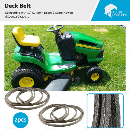 2pcs Deck Belt Suitable For 42 inch  Cut John Deere  and  Sabre Mowers GX20072 GY20570-0