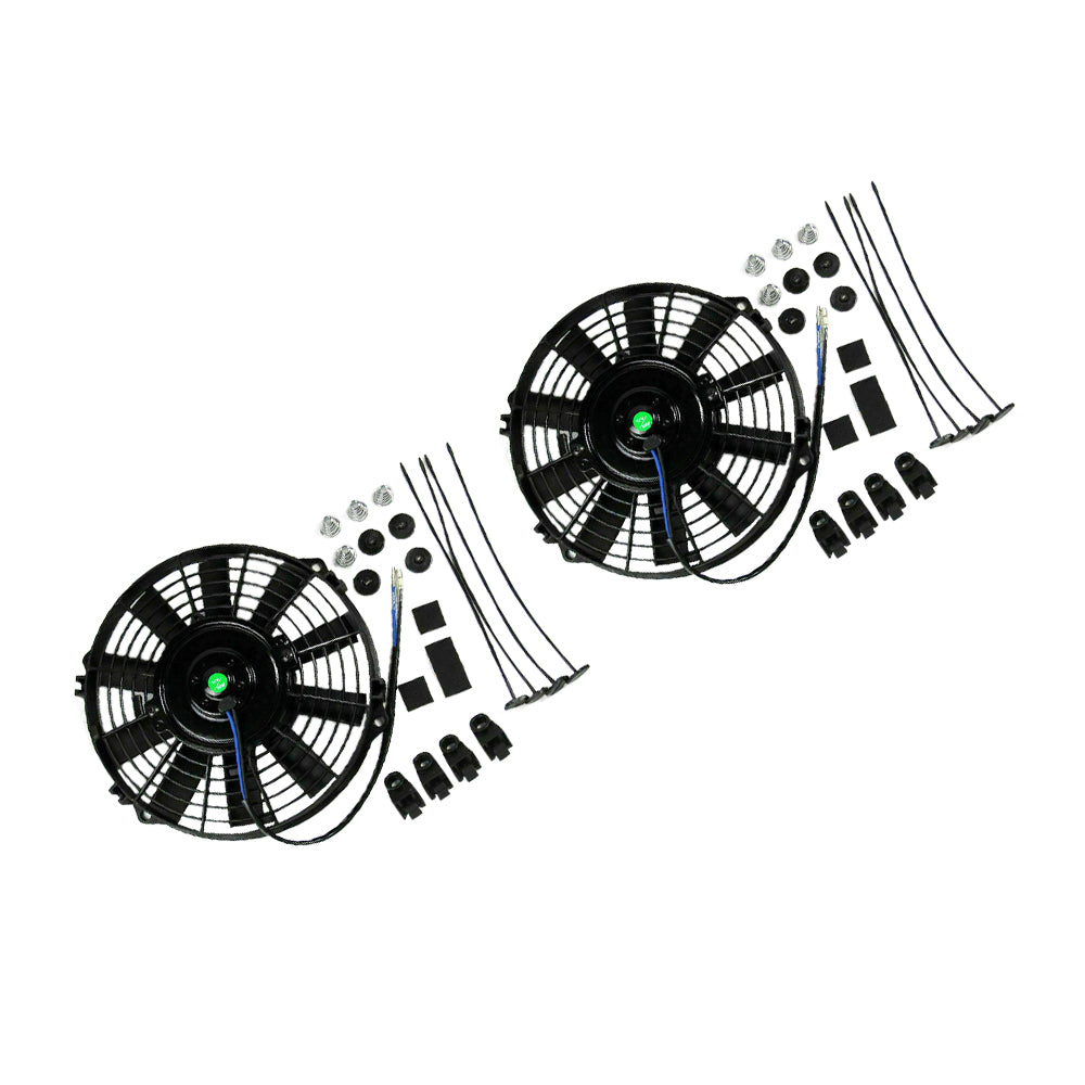 2x 9inch 12V 80W Electric Radiator Fan With Mounting Kit Suitable For Holden Commodore-1