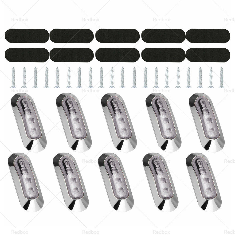 10x Amber Red Clearance Lights Side Marker  Suitable For Truck Trailer Caravan-4