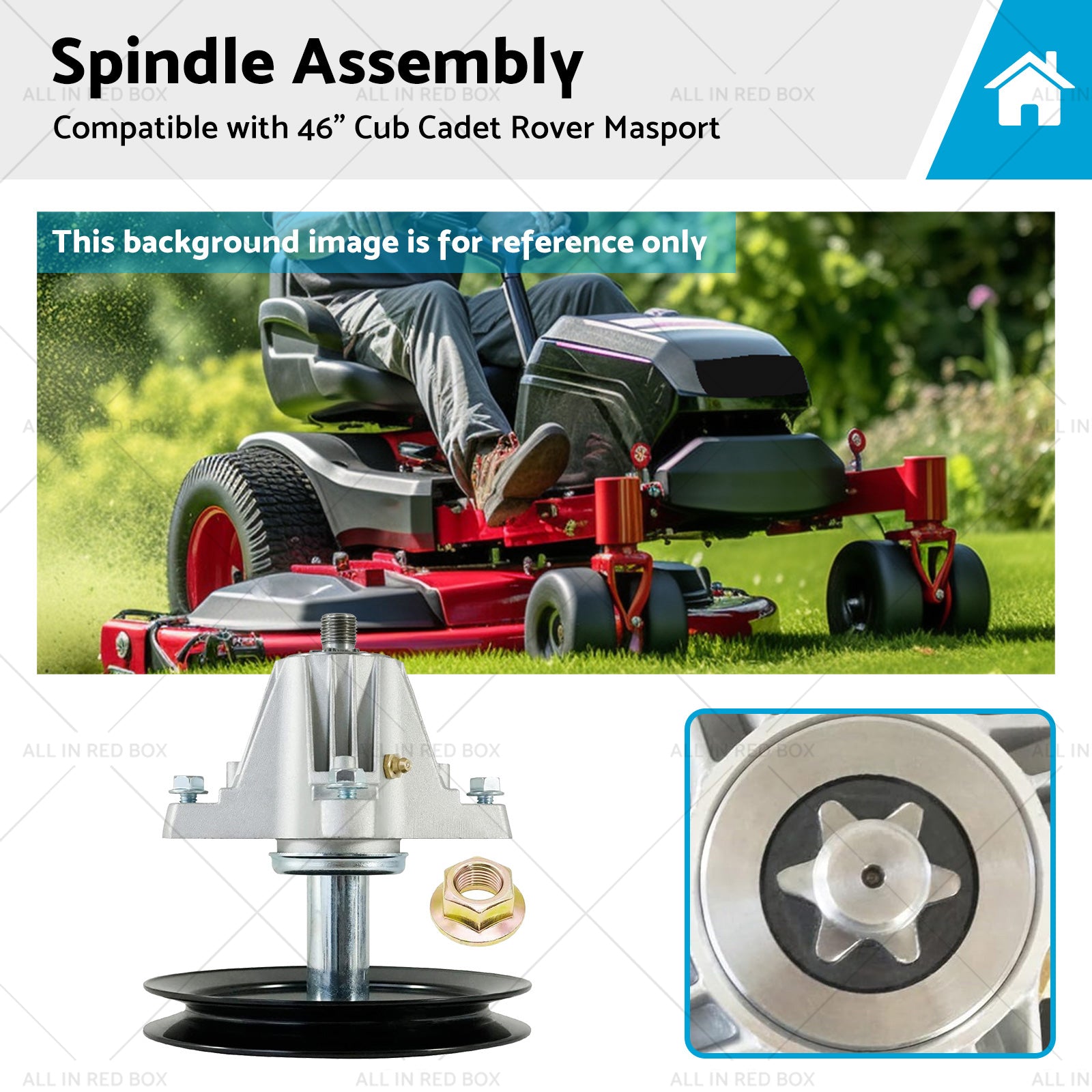 Spindle Assembly Suitable for 46 inch  Cub Cadet Rover Masport Replaces 618-05078-0