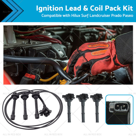 Ignition Lead Coil Pack Kit Suitable for Landcruiser Prado 5VZ-FE 90919-02212-0