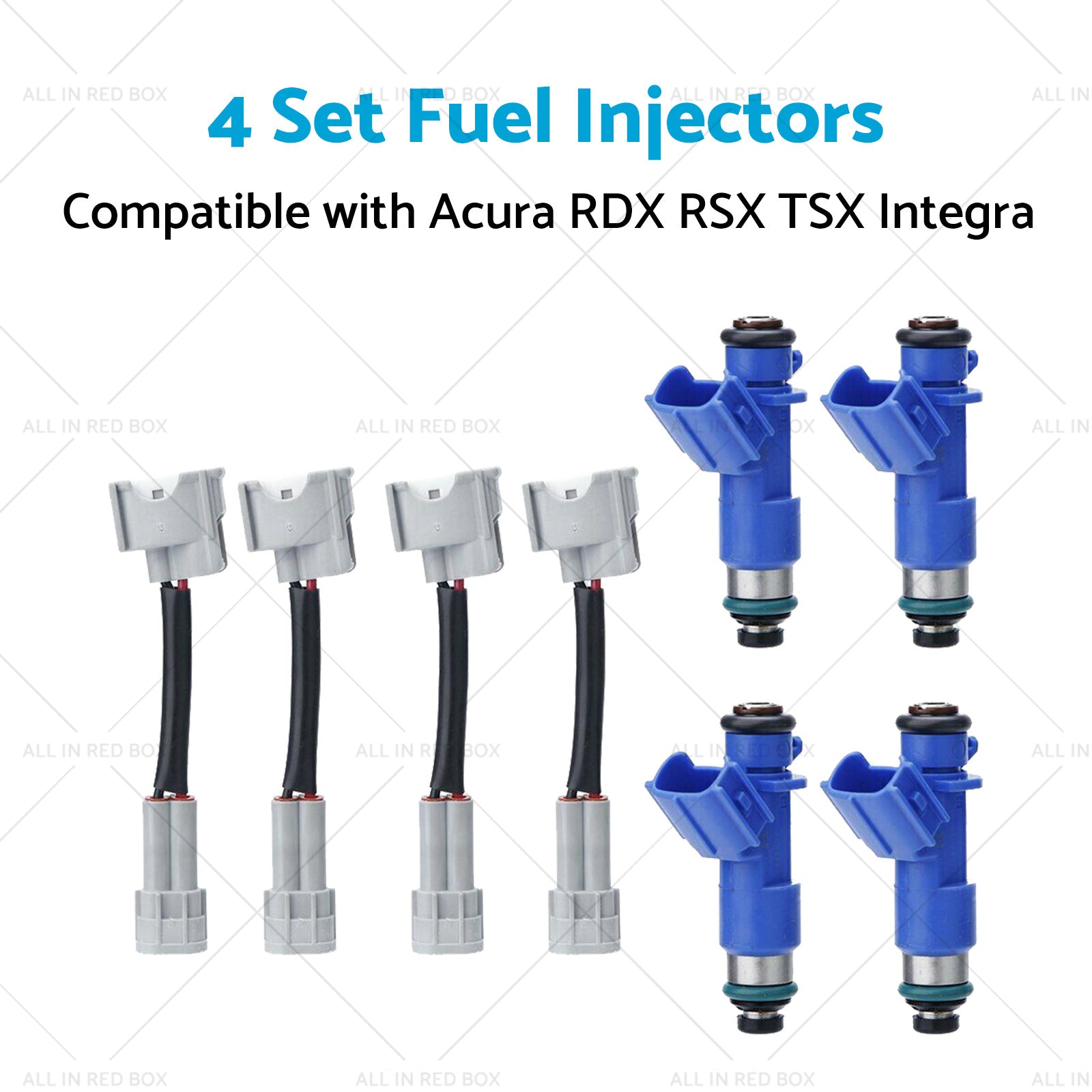 4 Set Fuel Injectors 16450-RWC-A01 Suitable for Acura RDX RSX TSX Integra 97-12-3