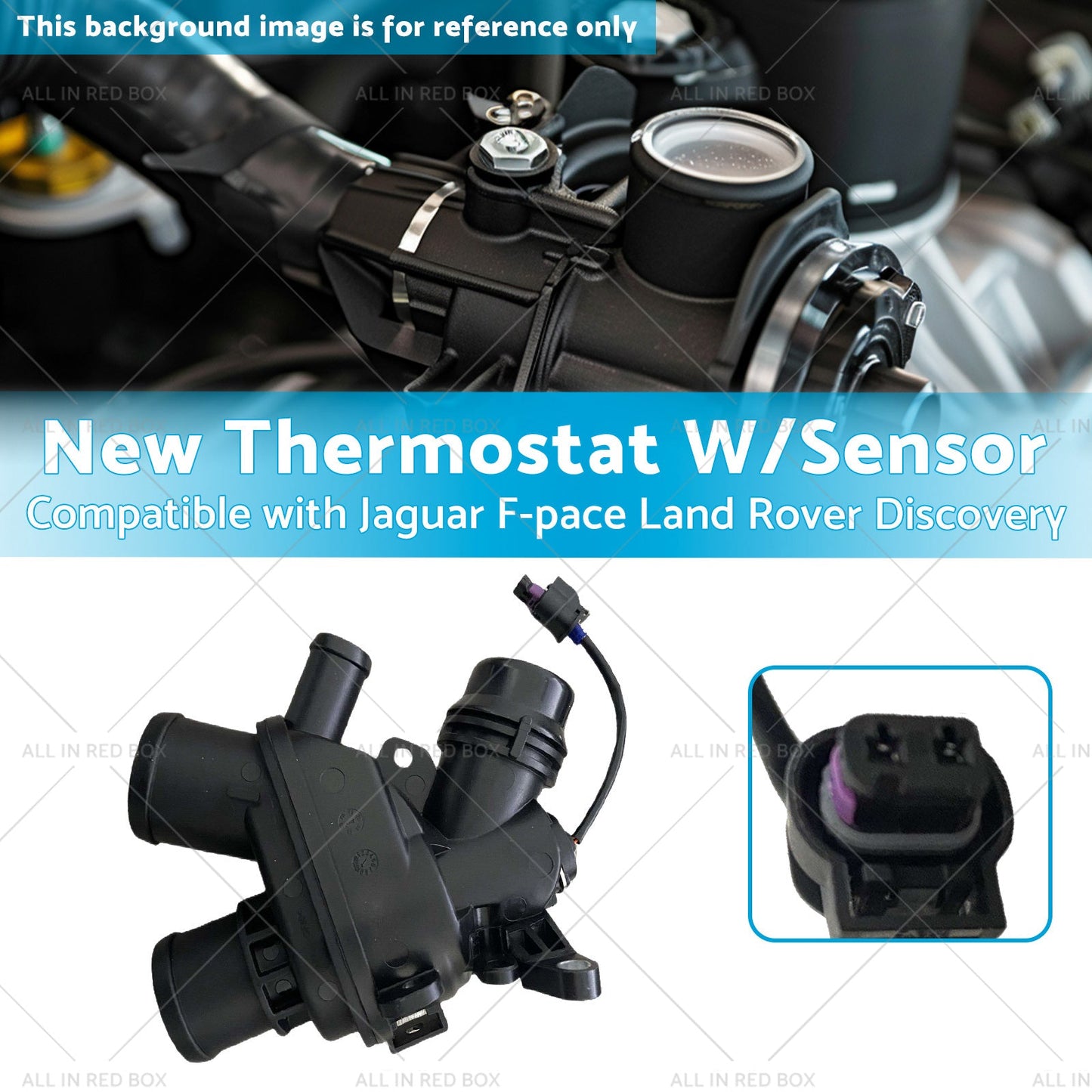New Thermostat W or Sensor Suitable for Jaguar F-pace Land Rover Discovery 17-20-2