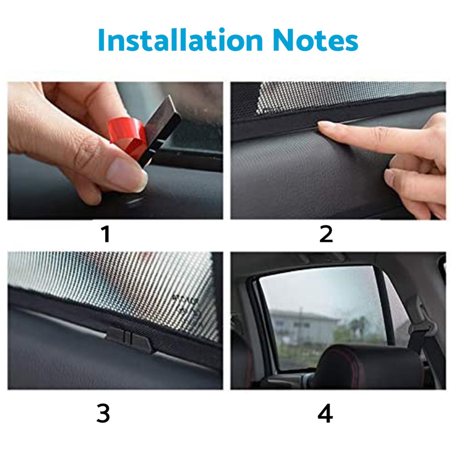 Front Rear Window Sun Shade Magnetic Mesh Suitable For GWM UTE Cannon 2021-2024-3