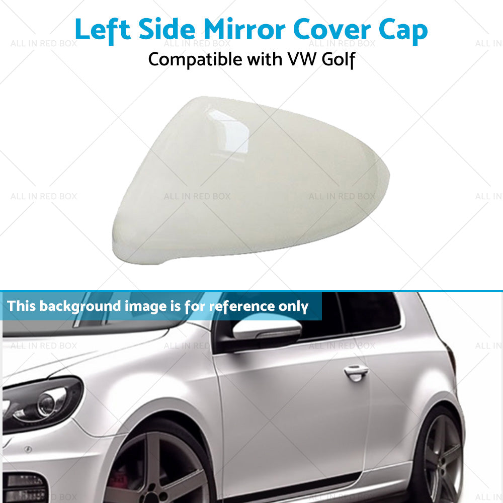 Left Mirror Cover Cap Housing Suitable for VW Golf MK7 MK7.5 13-on Pure White LH-3