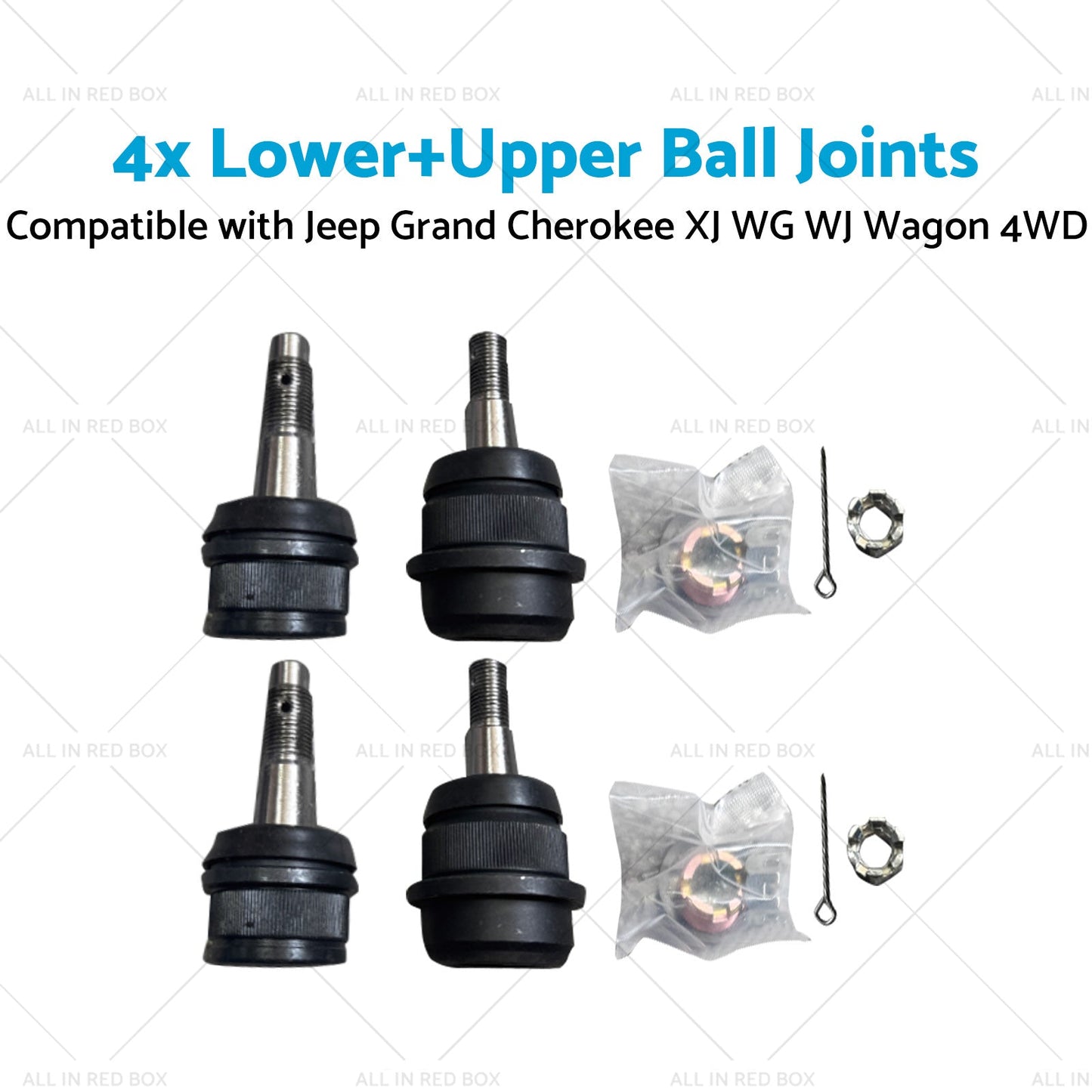 4x LowerUpper Ball Joints Suitable for Jeep Grand Cherokee XJ WG WJ Wagon 4WD-3