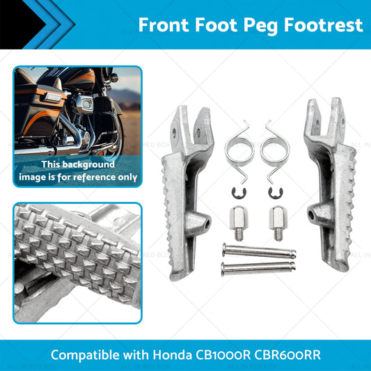 Front Foot Peg Footrest Silver Suitable For Honda CB1000R CBR600RR CBR1000RR-1