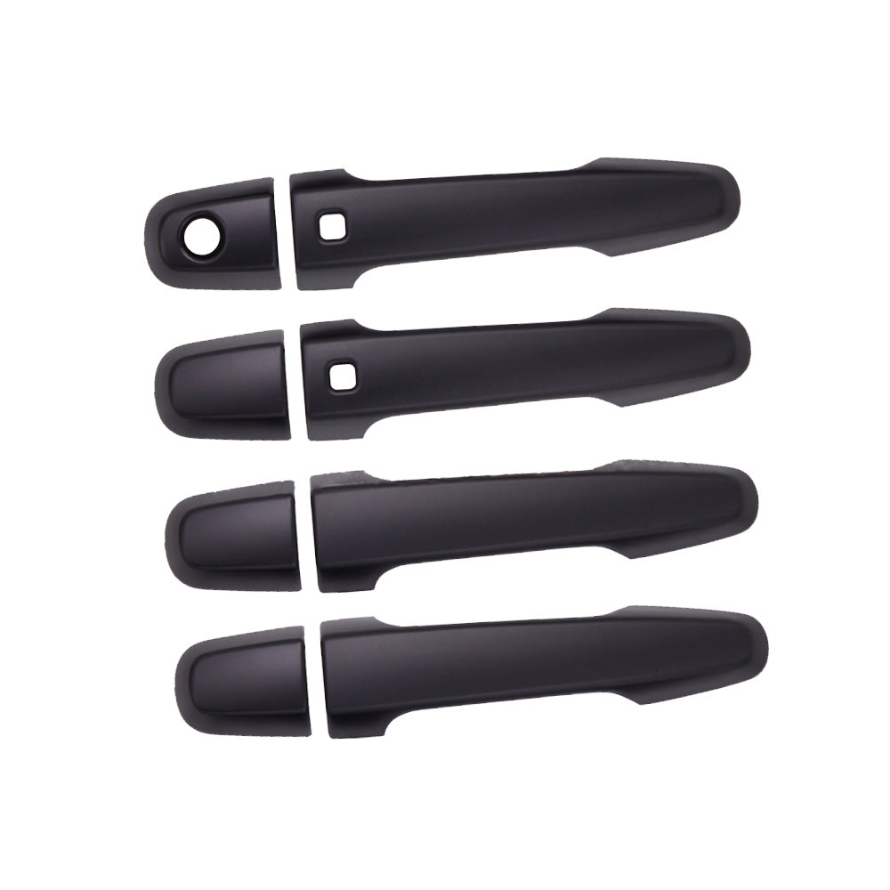 4PCS Matt Black Door Handle Cover Suitable For Mitsubishi Triton MQ MR 2015-2021-0