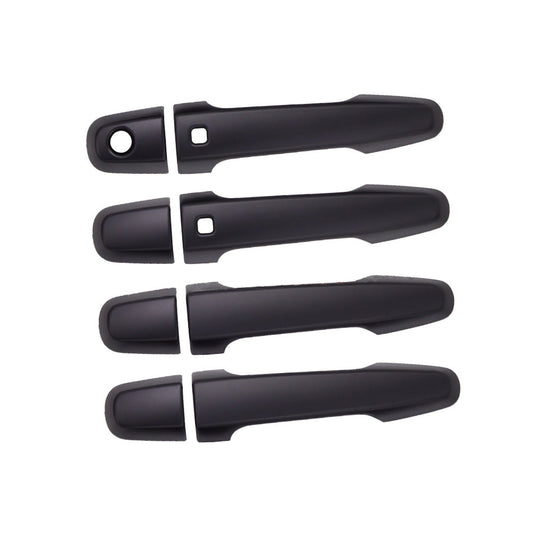 4PCS Matt Black Door Handle Cover Suitable For Mitsubishi Triton MQ MR 2015-2021-0