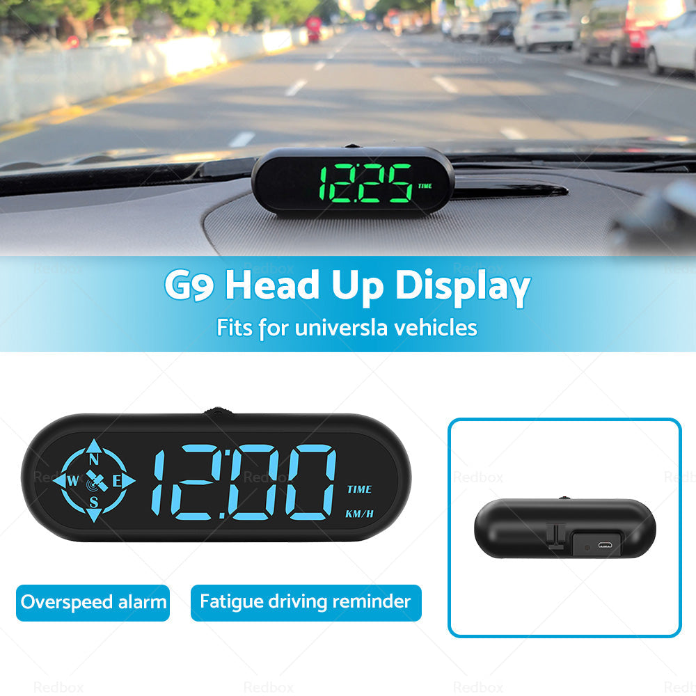 Universal Head Up Display Speed MPH LED Digital GPS Overspeed Alarm Speedometer-2