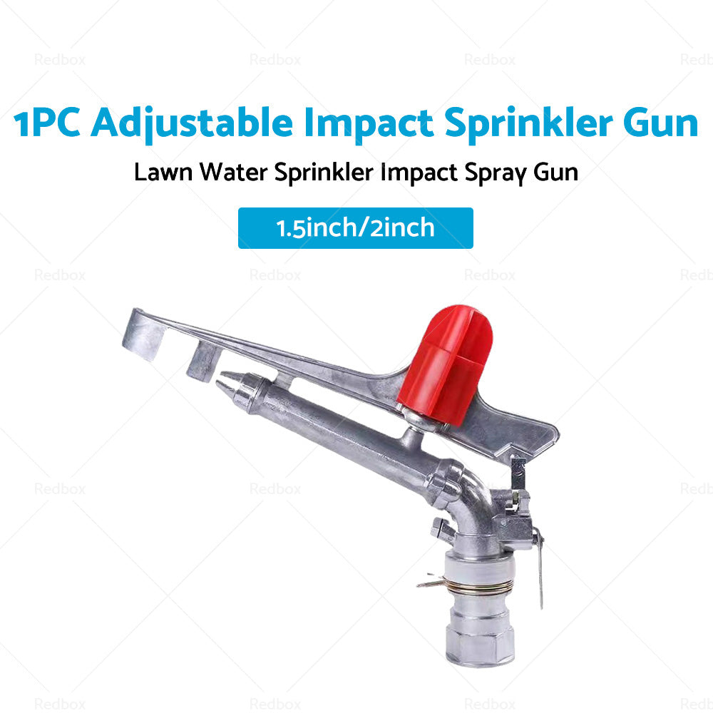 360掳 Rotation Lawn Water Sprinkler Impact Spray Gun Alloy Adjustable Irrigation-2