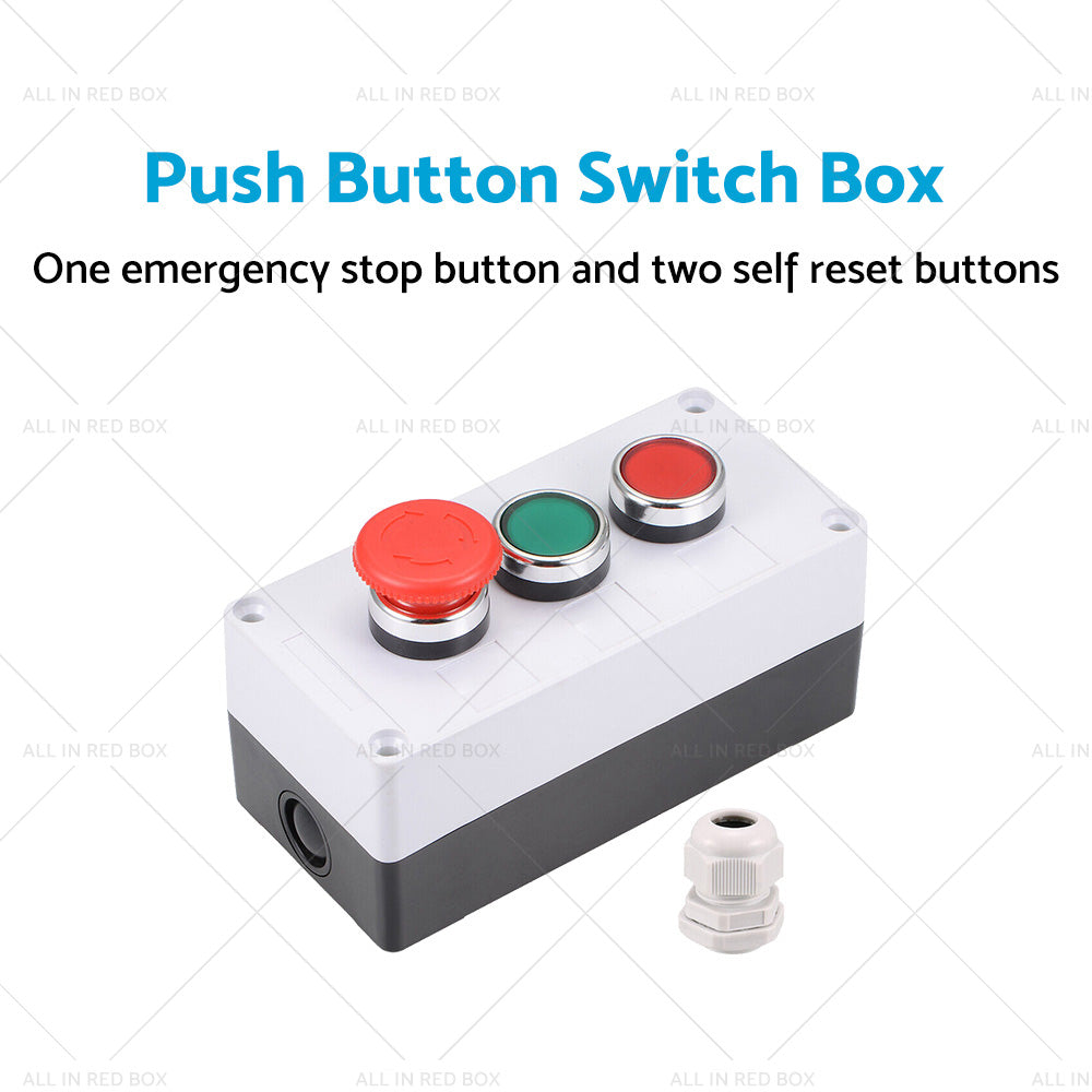 Push Button Switch Box Momentary NO NC Red Green Switches and Emergency Stop-3