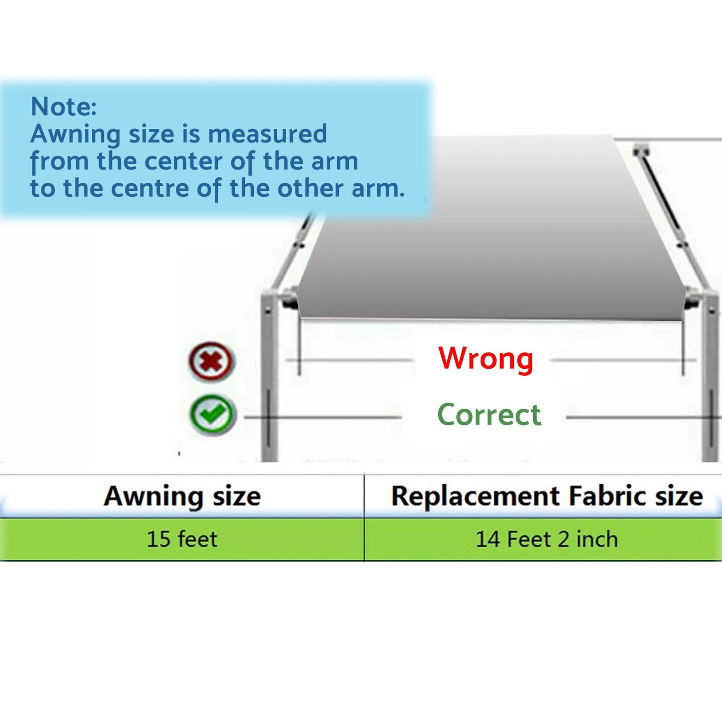 PVC Vinyl Awning Fabric Gray Fade 13-16FT Suitable For RV Caravan Trailer Camper-7