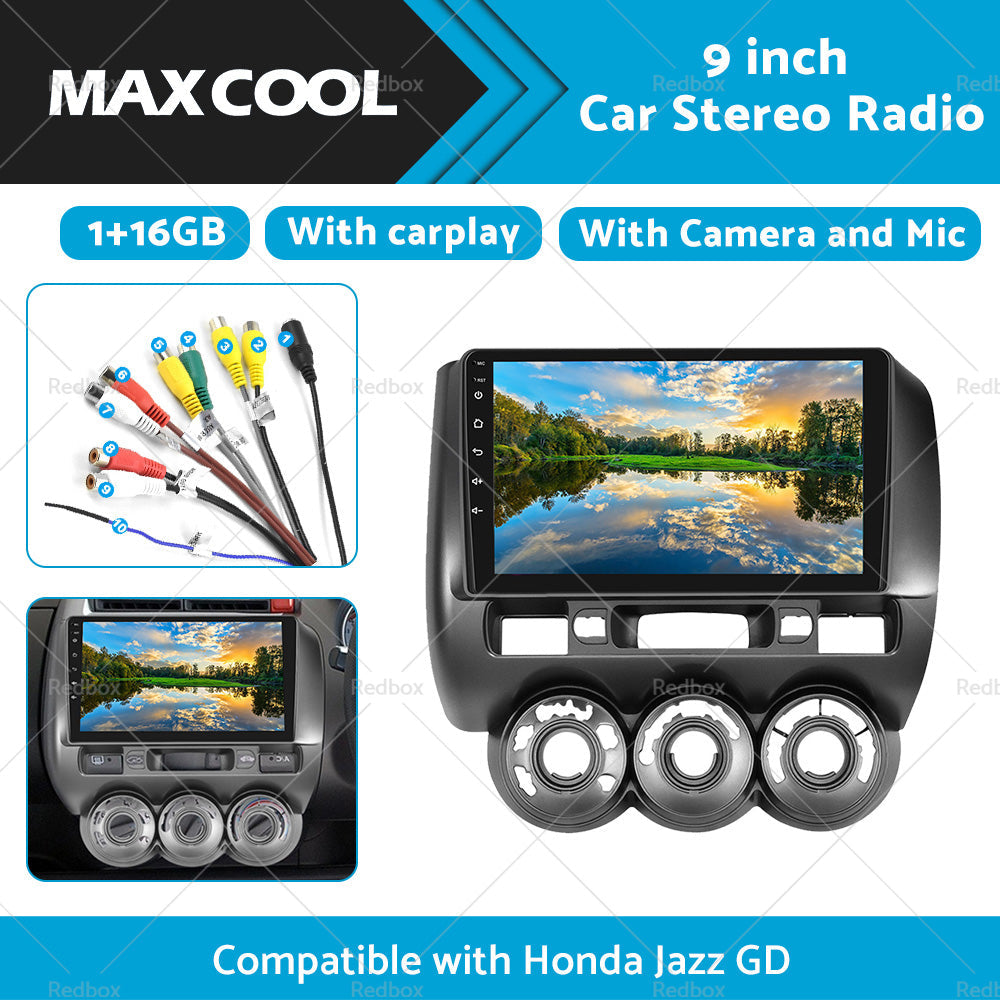 16GB 9inch Android 11 Apple Carplay Stereo GPS Head Unit Suitable For Honda Jazz GD-2