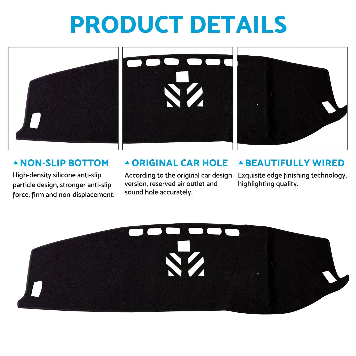 Non-Slip Dash Mat Dashboard Cover Suitable for Land Rover Discovery Sport 2015-2021-3