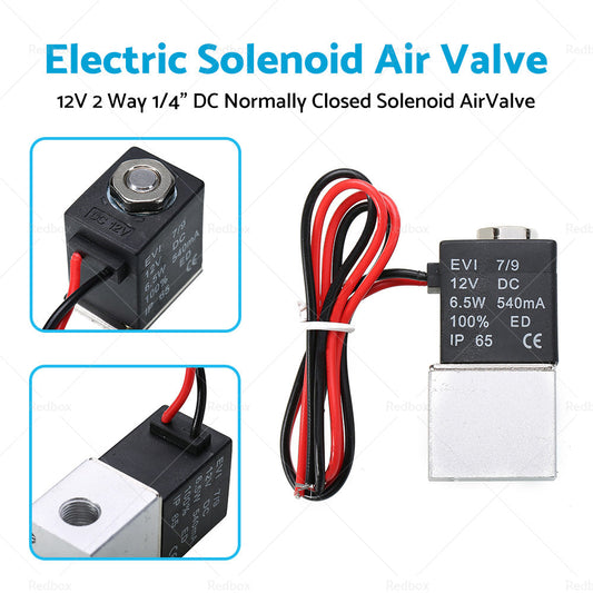 12V 2 Way 1 or 4 inch  DC Electric Solenoid Air Valve Normally Closed Solenoid AirValve-1