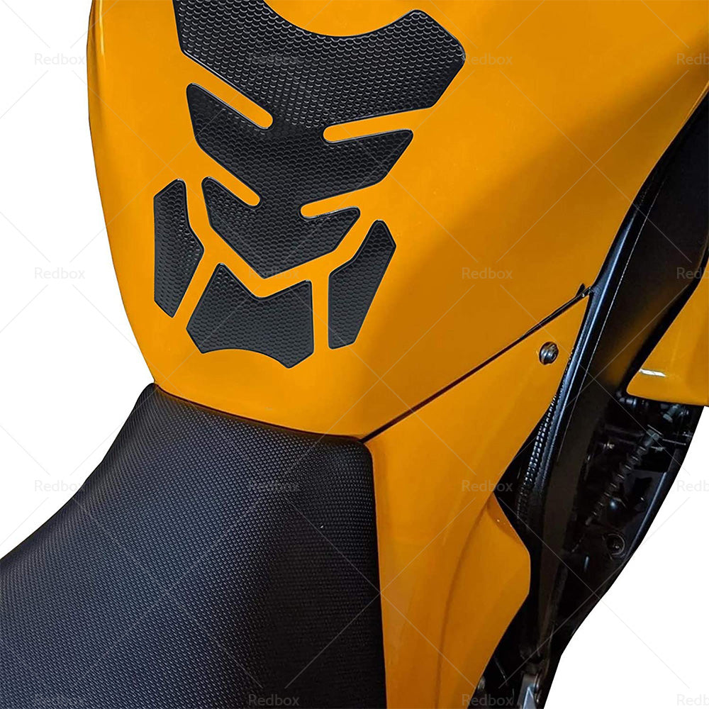 Wide Pure Black Motorcycle Gas Tank Pad Protector Sticker Decal For Motorbike-3