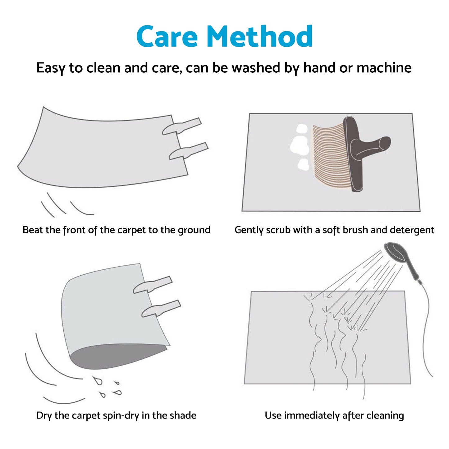 Polyester Carpet Floor Rug 200x250cm Light Camel Soft Non-Slip Mat Suitable For Homes & Offices-2