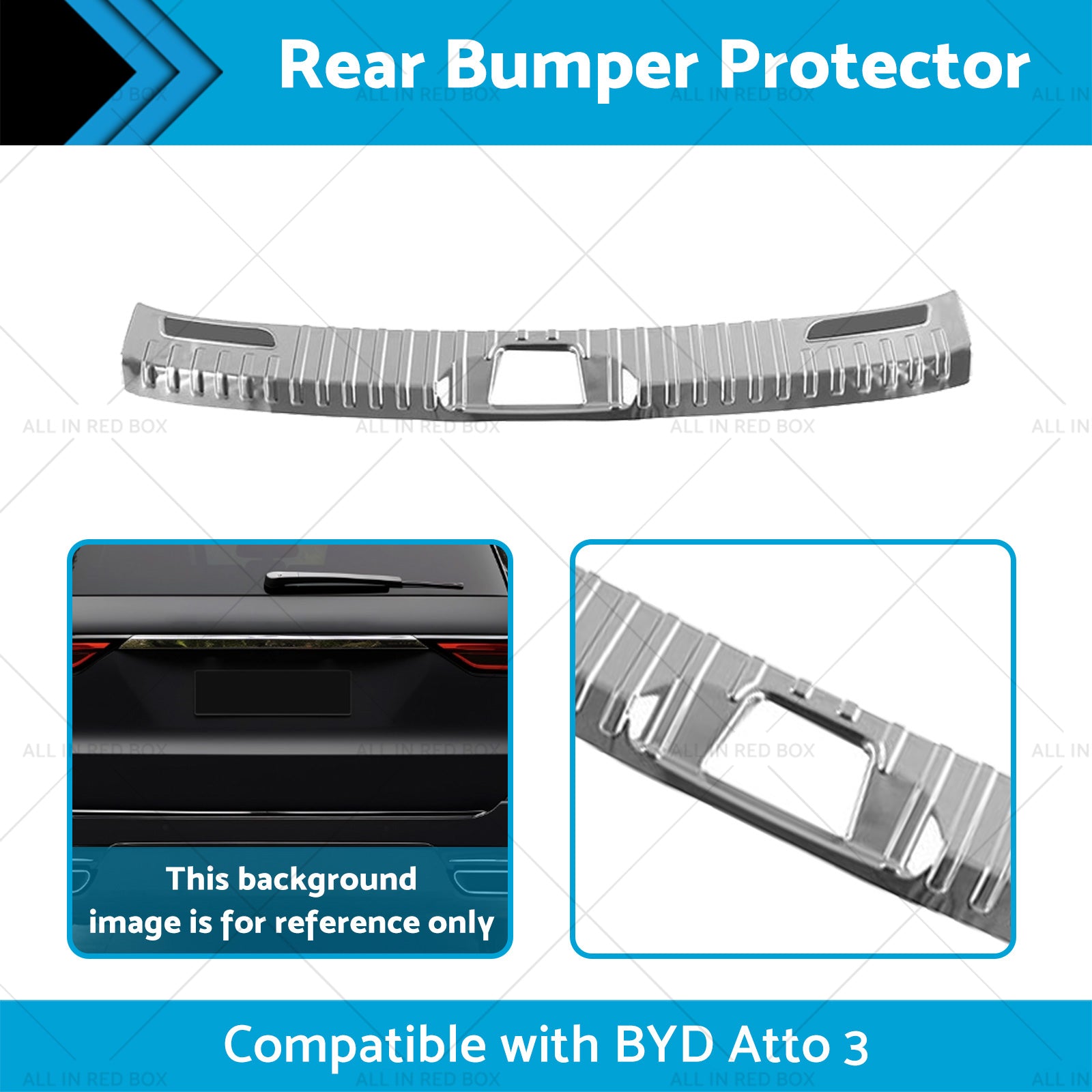 Rear Bumper Protector Scuff Suitable For 2023 BYD Atto 3 Trunk Sill Trims-1