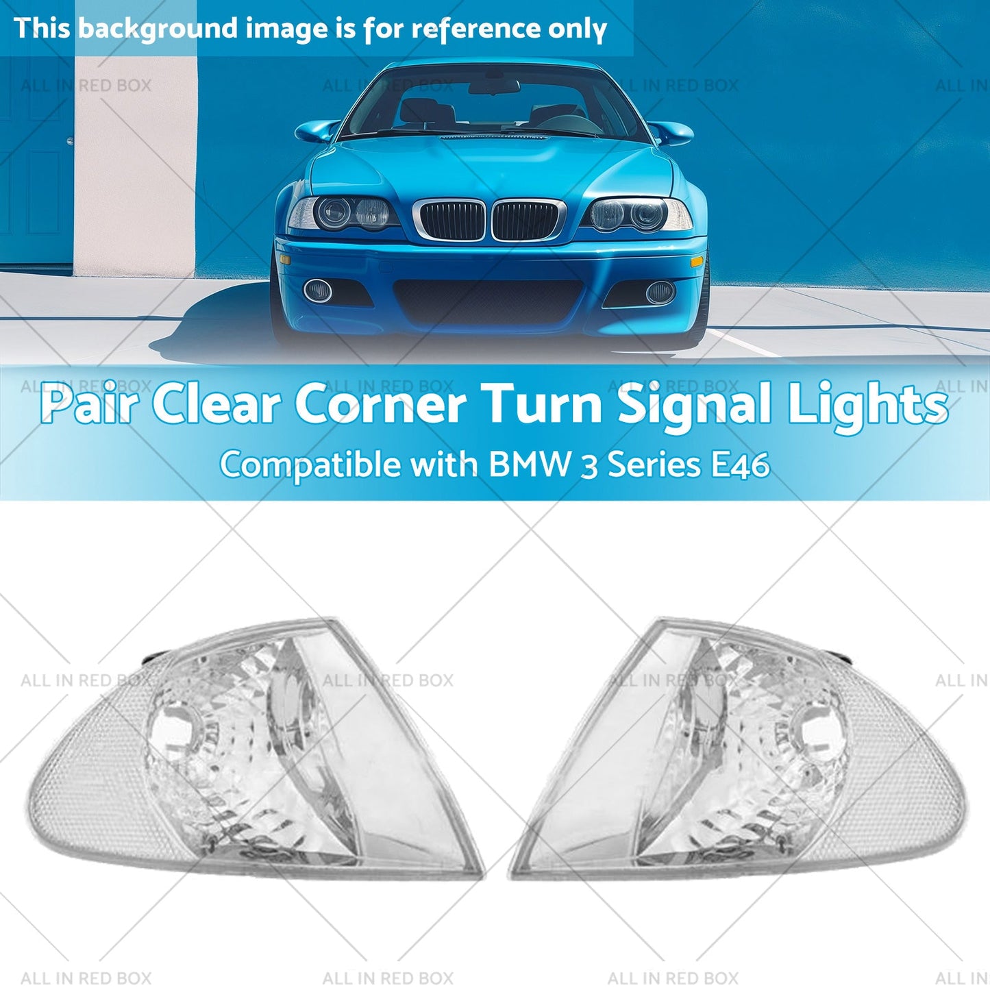 Pair Clear Corner Turn Signal Lights Suitable for BMW E46 98-01 3 Series-2
