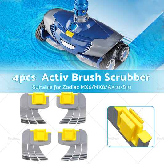 4PCS Activ Brush Scrubber For Zodiac MX6 MX8 AX10 AstralPool S10 Pool Cleaners-1