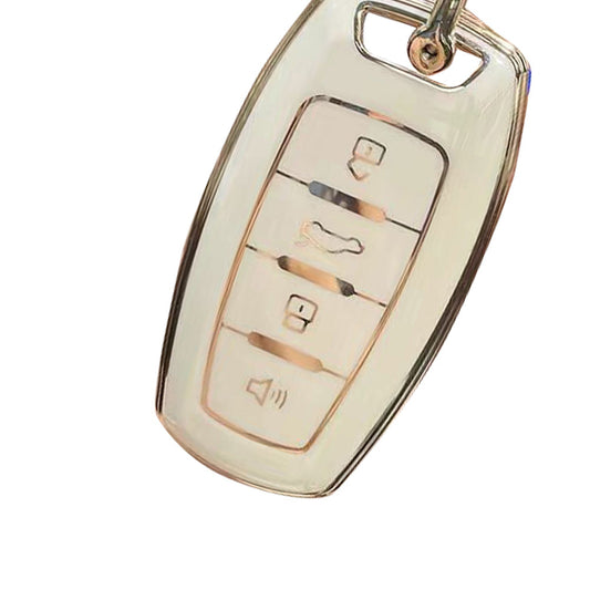Beige TPU Remote Key Fob Case Cover Suitable For Great Wall Haval Hover H1/H4/H6/H7/H9-1