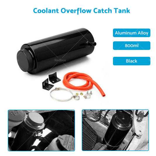 800ml Black Overflow Catch Tank Radiator Coolant Expansion Tank Bottle Header-1