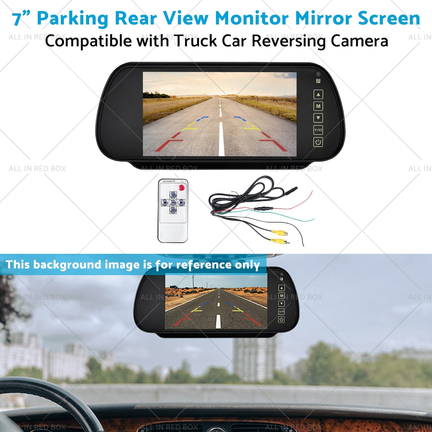 7 inch  Parking Rear View Monitor Mirror Screen Suitable for Truck Reversing Camera-4