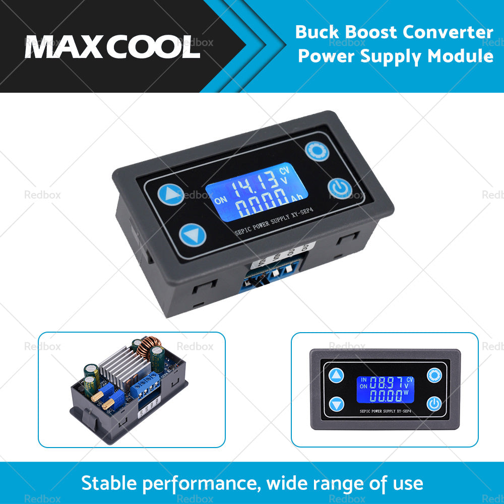 Buck Boost Converter Power Supply Module DC 5-30V LCD Adjustable Auto DC-DC AU-0