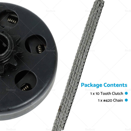Centrifugal Clutch 3 or 4 inch  Bore 10 Tooth W or   420 Chain Suitable For Go Kart 6. 5HP-1