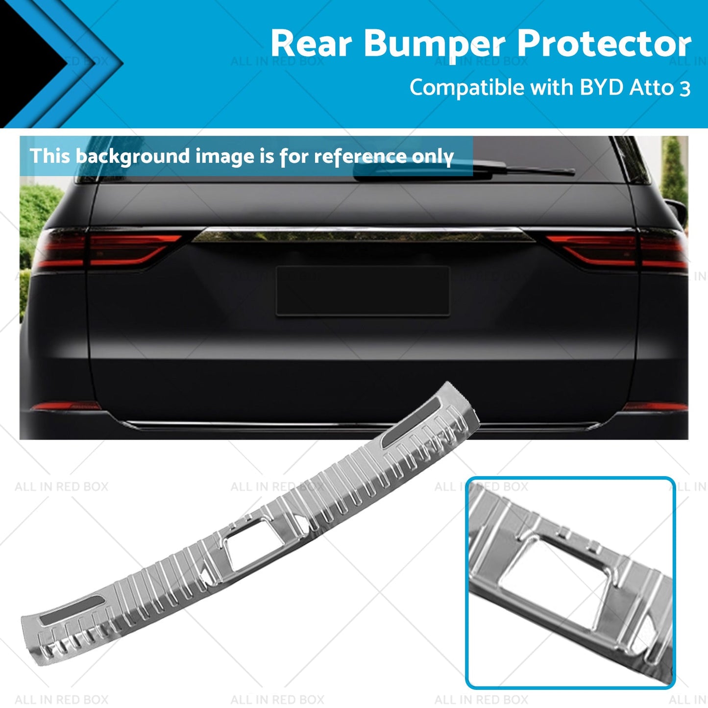 Rear Bumper Protector Scuff Suitable For 2023 BYD Atto 3 Trunk Sill Trims-0