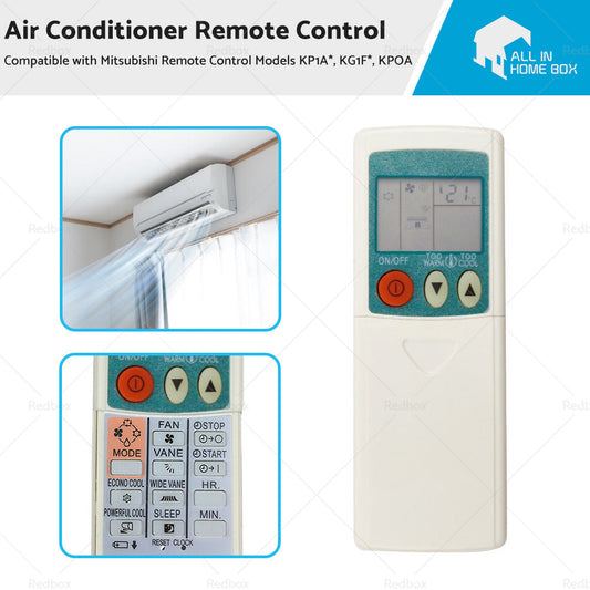 Air Conditioner Replace Remote Control Suitable for Mitsubishi KPOA KP1A* KG1F*-0