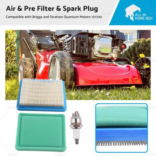 Air Filter  and  Spark Plug Suitable For Briggs and Stratton Quantum Motors 121700-0