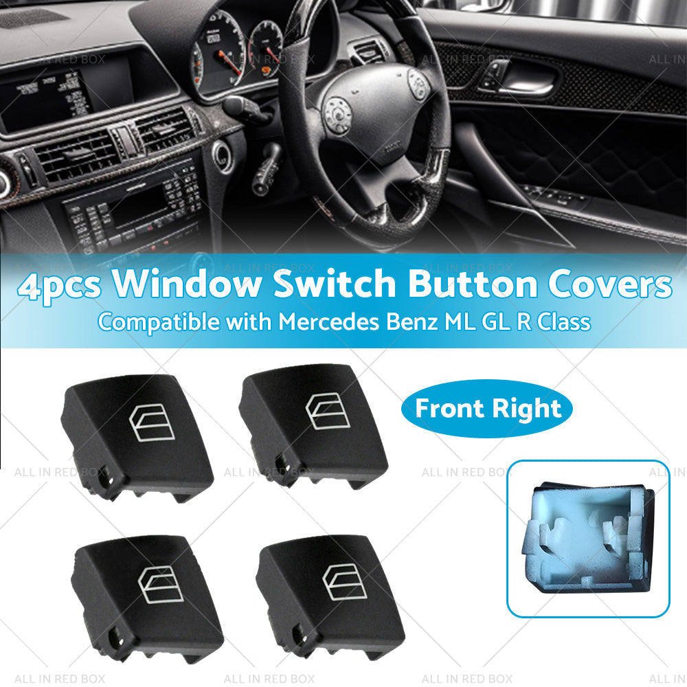4PCS Driver Window Switch Button Cover Suitable for Mercedes Benz ML W164 W212-2