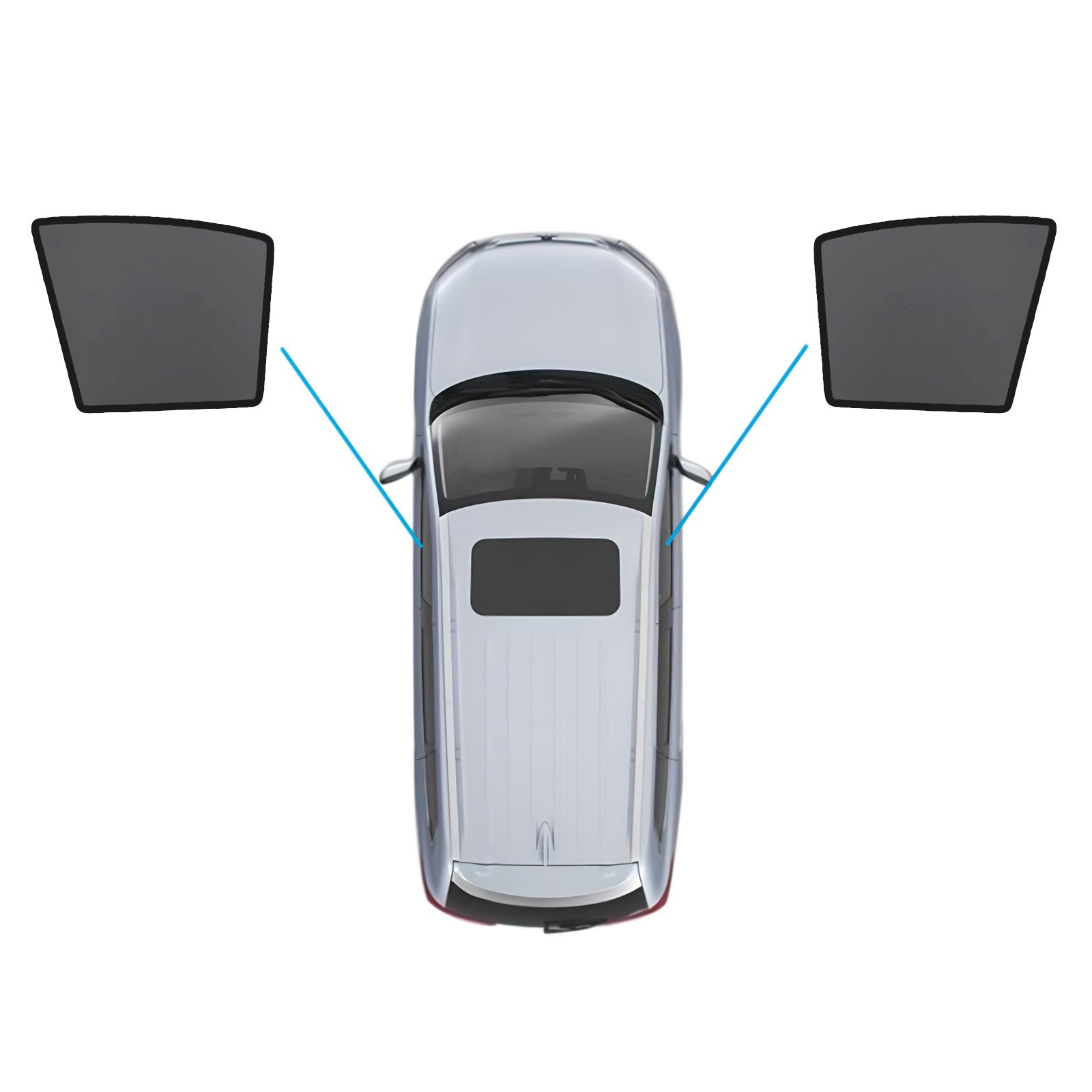 Magnetic Sun Shades Suitable For Nissan Tiida 2004-2010 C11 Hatch Front Windows-2