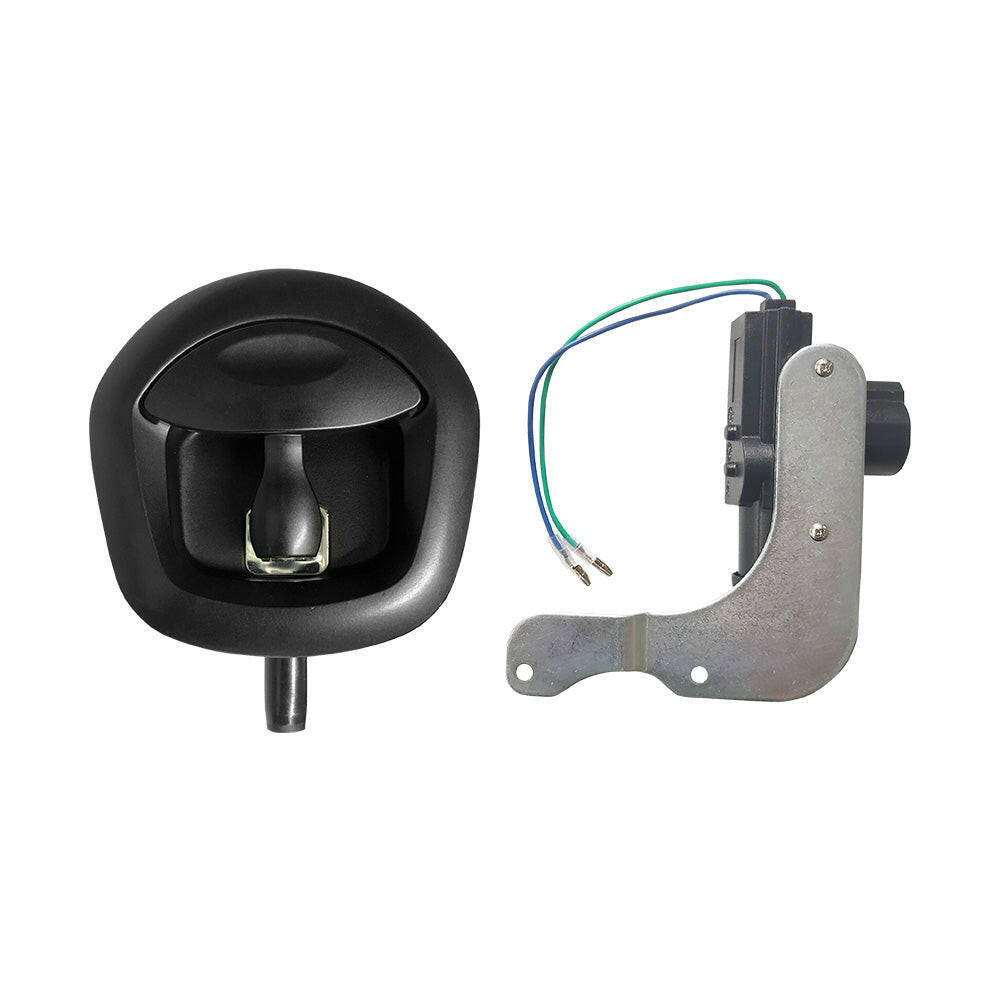 1x Central Locking Handle Whale Tail Lock Power Operated Black Recessed Folding-4