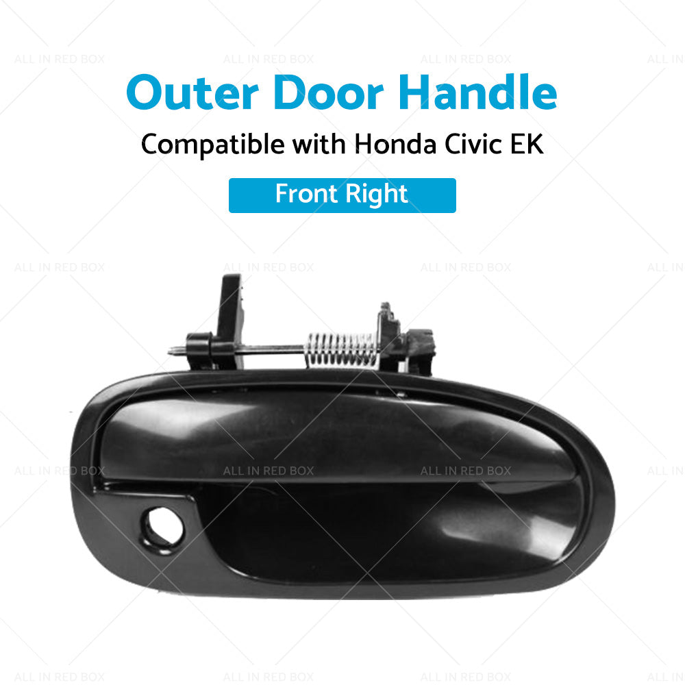 Smooth Black Front Right Outer Door Handle Suitable for Honda Civic EK 1995-2000-3