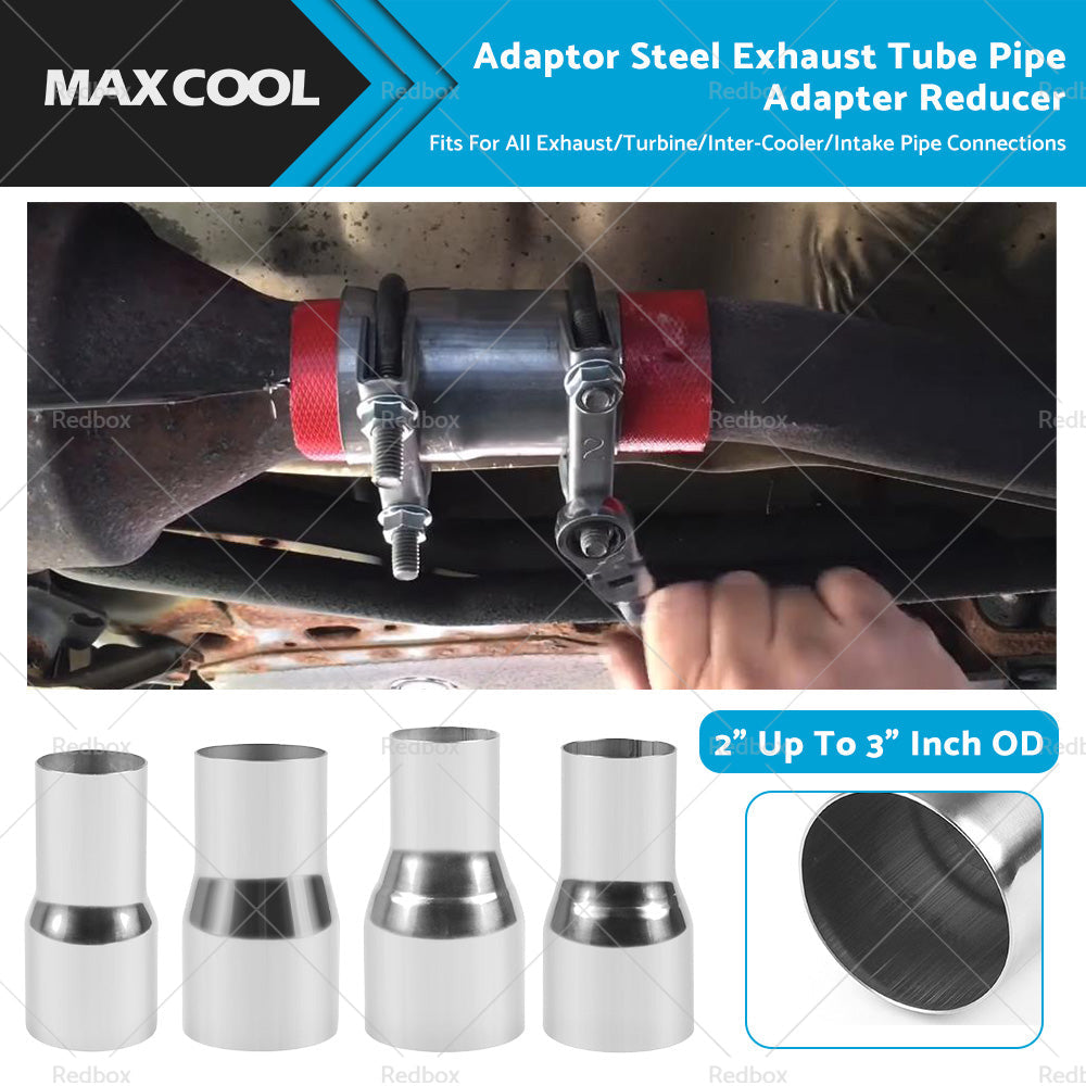 2  Up To 3  Inch OD Adaptor Steel Exhaust Tube Pipe Adapter Reducer - 2. 25  2. 5  3-0