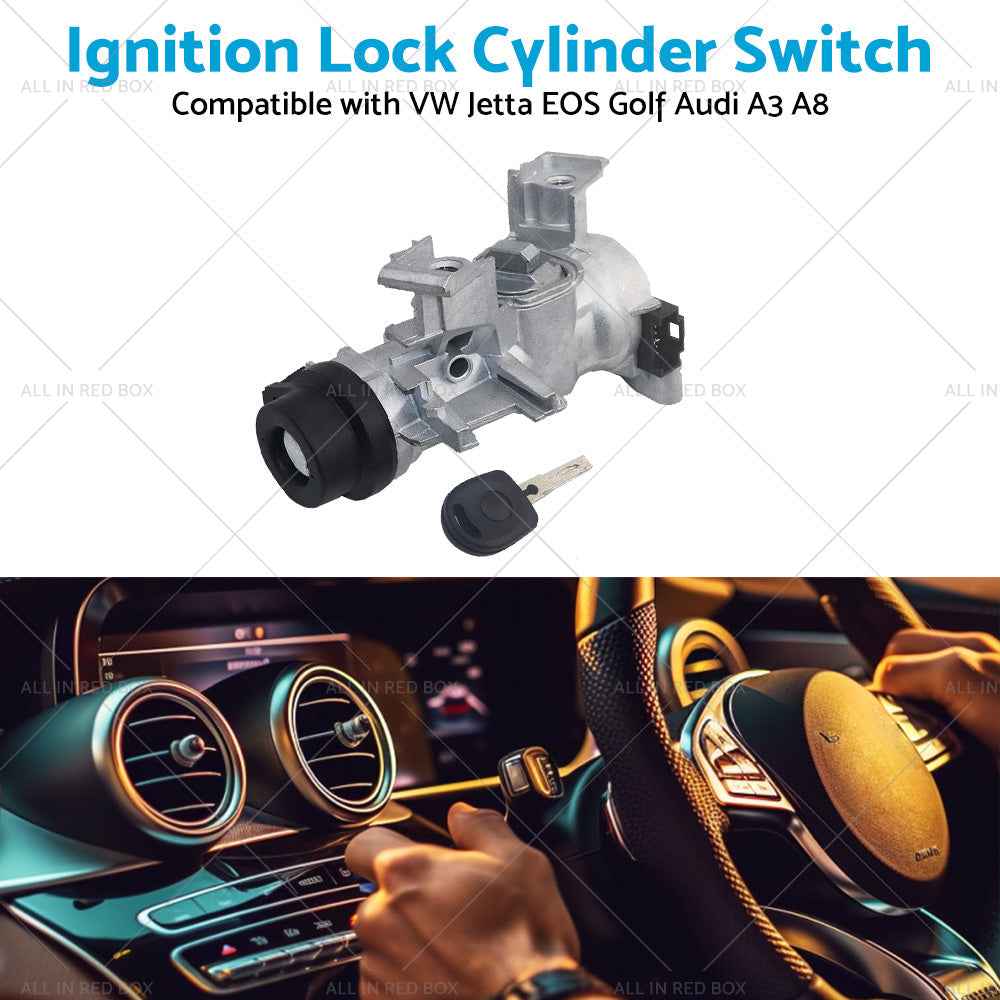 Ignition Lock Cylinder Switch  and  Housing Assemby w  Key Suitable for VW Audi A3-3