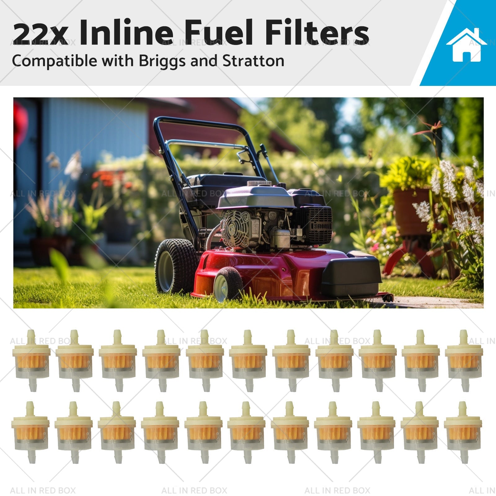 22x Inline Fuel Filters Suitable for Briggs and Stratton 691035 493629 16hp-24hp-0
