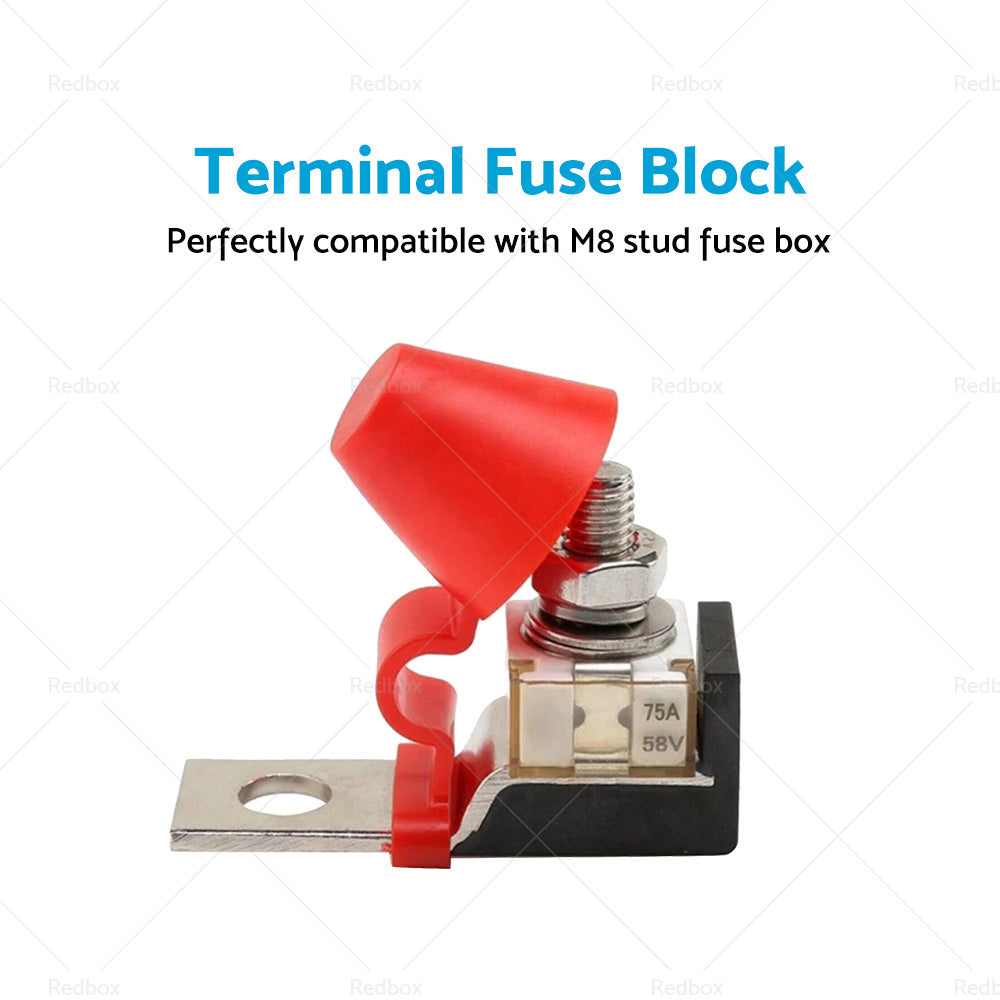 M8 TERMINAL FUSE BLOCK STUD 8mm 75A 58V waterproof fuse box with cooling holes-3