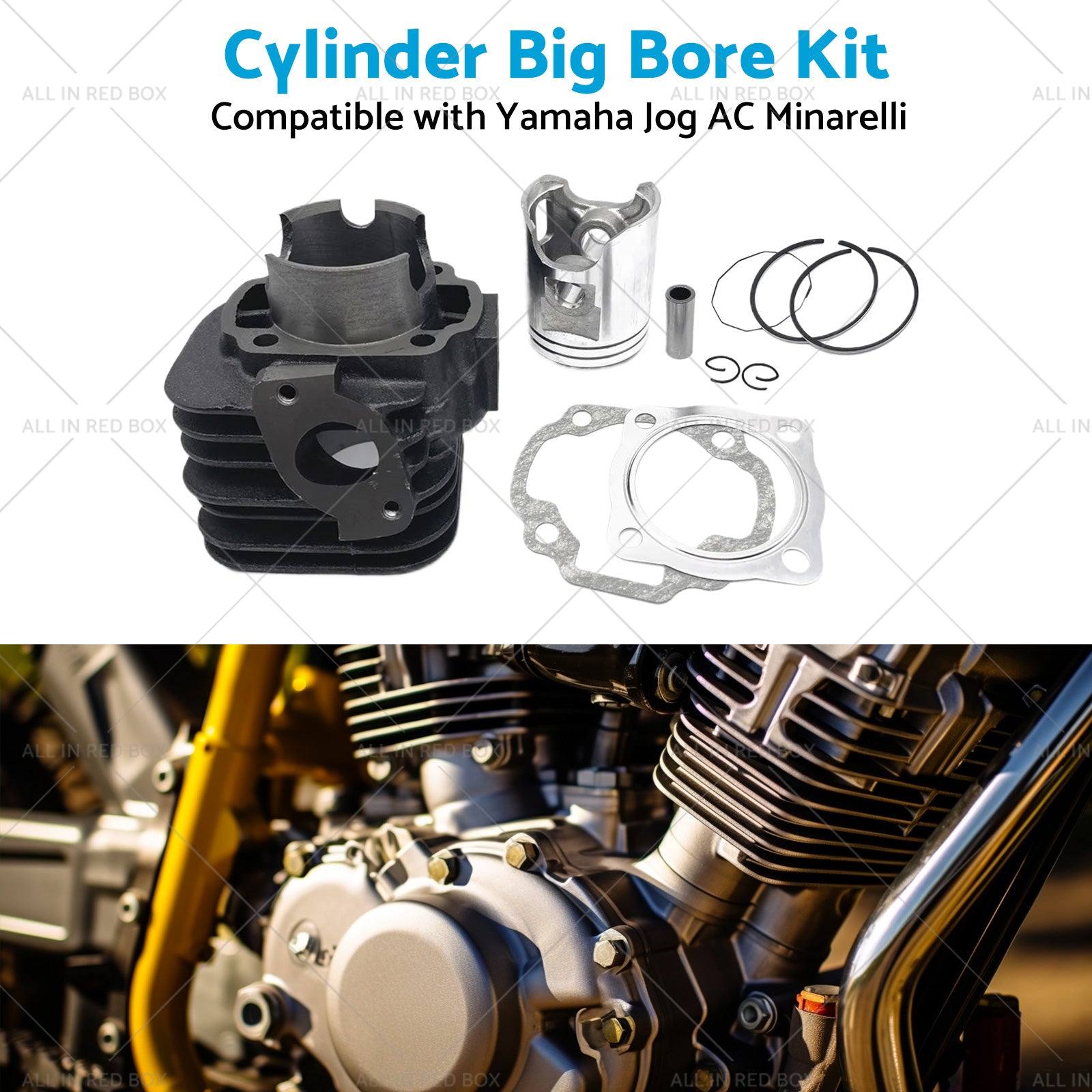 50mm Cylinder Big Bore Kit Suitable For Yamaha Jog 90cc Minarelli 2 Stroke-3