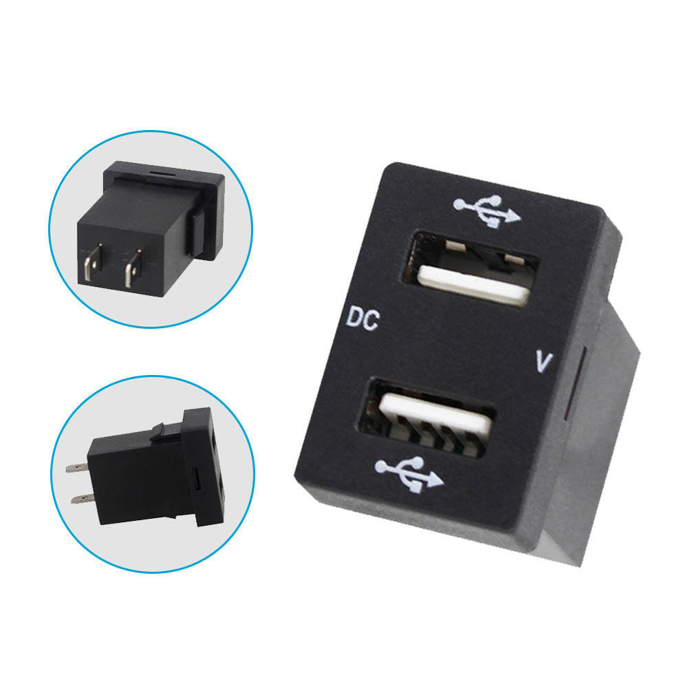 Dual USB Charger + Volt Meter Suitable For Toyota Hilux Prado Blue LED 12V 4.2A-3