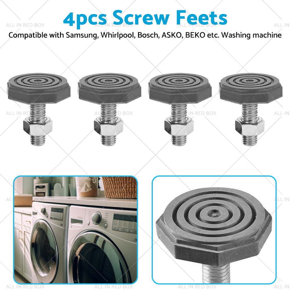 4 Universal Front Loader Washing Machine Screw Feet Leg M10 Suitable for Samsung-3