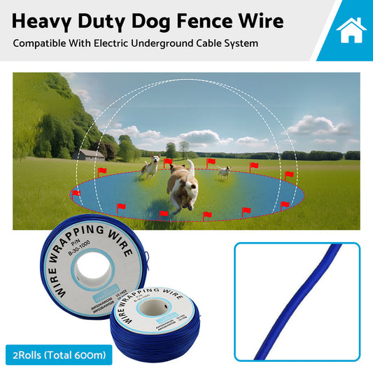 600m Dog Fence Wire Heavy Duty Copper Electric Underground Cable System-0